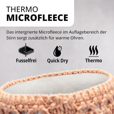 GIESSWEIN Ski Austria Headband Weisshorn - Merino Stirnband Damen Winter gefüttert, Fleece Stirnband