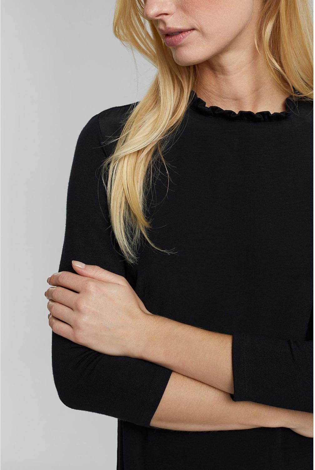 ESPRIT Damen T-Shirt 120ee1k322 XS 001/Black, XS 001/Black