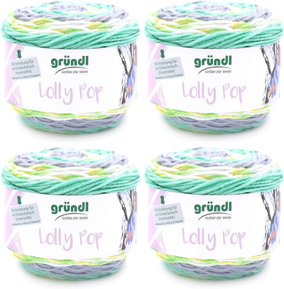 Gründl Lolly Pop Häkel- und Strickgarn (Wollähnliches und waschbares Universalgarn 100% Polyacryl, 1