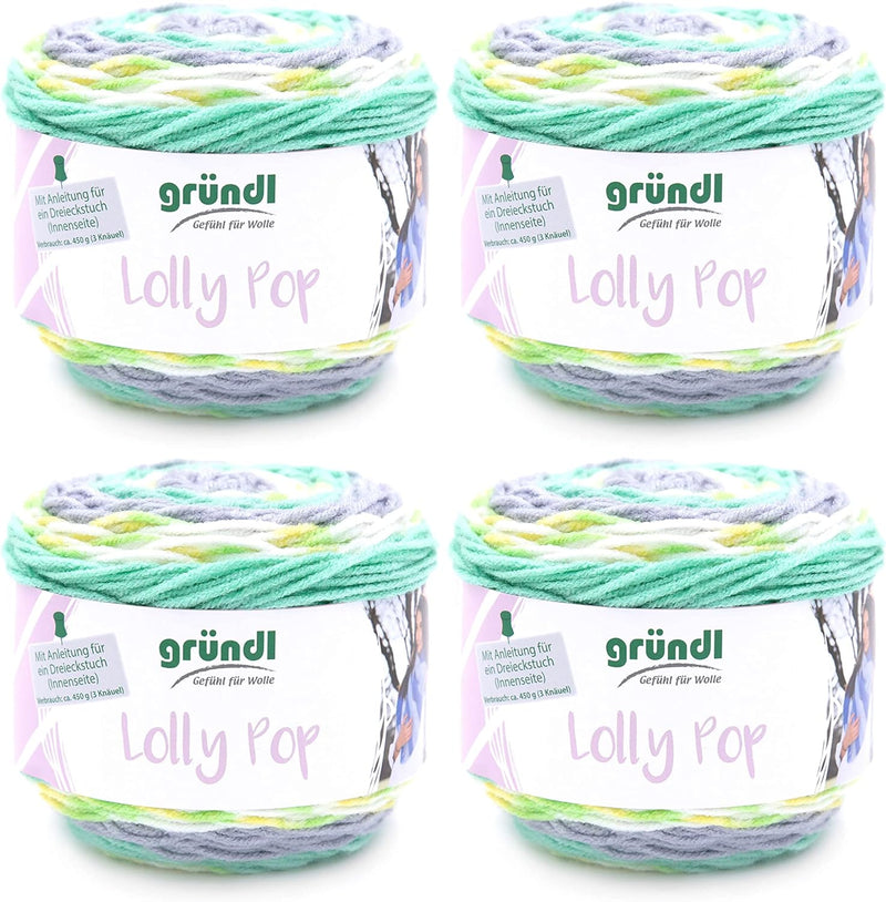 Gründl Lolly Pop Häkel- und Strickgarn (Wollähnliches und waschbares Universalgarn 100% Polyacryl, 1