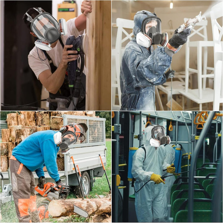 Wiederverwendbare Vollgesichts Atemschutzmaske, Beschlagfreie und staubdichte Abdeckmaske, professio