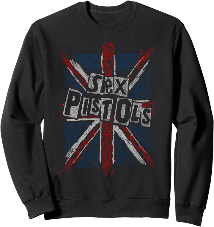 Sex Pistols Offizielle Union Jack Worte Sweatshirt