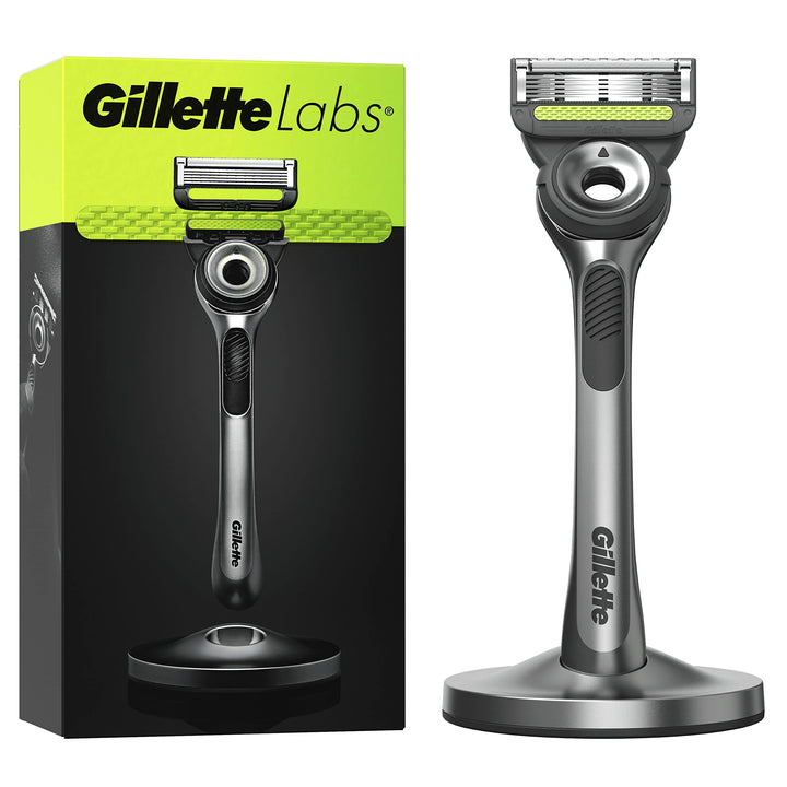 Gillette Labs mit Peelingstange, Rasierer für Herren, 1 Griff – 1 Nachfüllklinge, Black