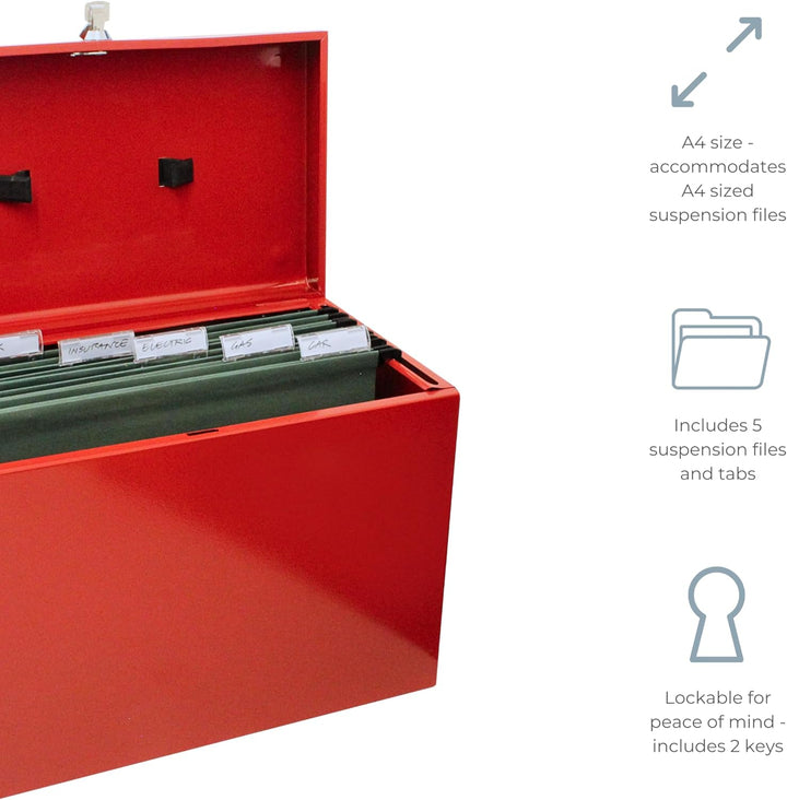 Ablagebox / Hängemappenbox (aus Metall, A4) rot Rosa Einzelbett, Rosa Einzelbett