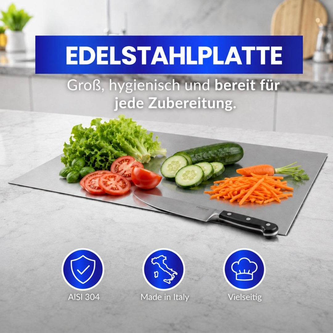 INOXLM Ausrollbrett zum Kneten Arbeitsplatte aus Edelstahl verschiedene Grössen für Küche Bar Restau