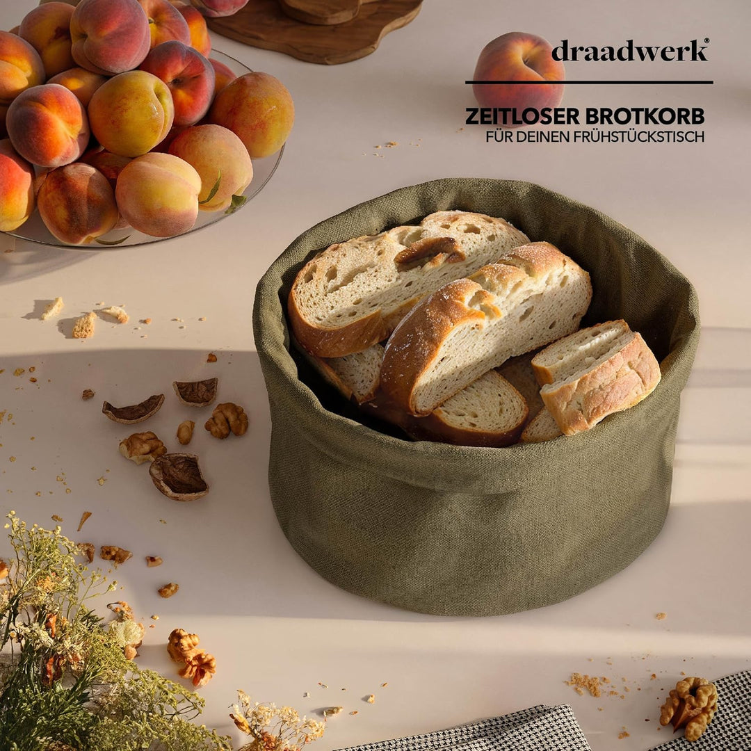 Brotkorb Stoff | Brötchenkorb | Aufbewahrungskorb | Frühstückskorb | Aufbewahrungskorb aus 100% Baum