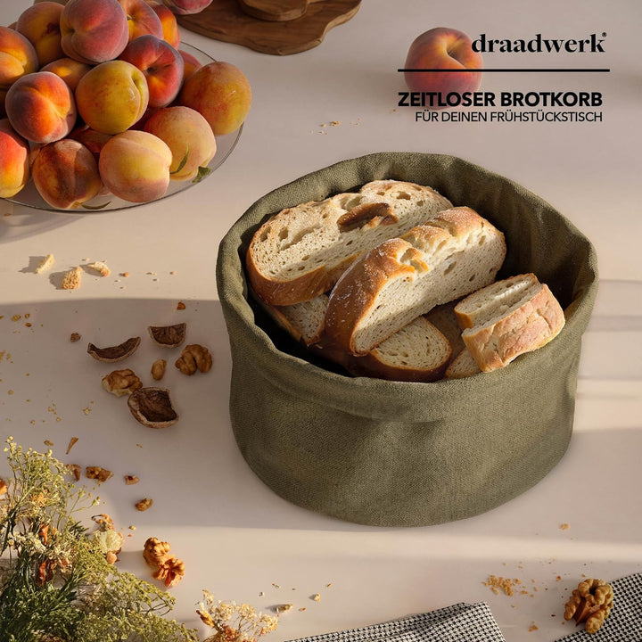 Brotkorb Stoff | Brötchenkorb | Aufbewahrungskorb | Frühstückskorb | Aufbewahrungskorb aus 100% Baum