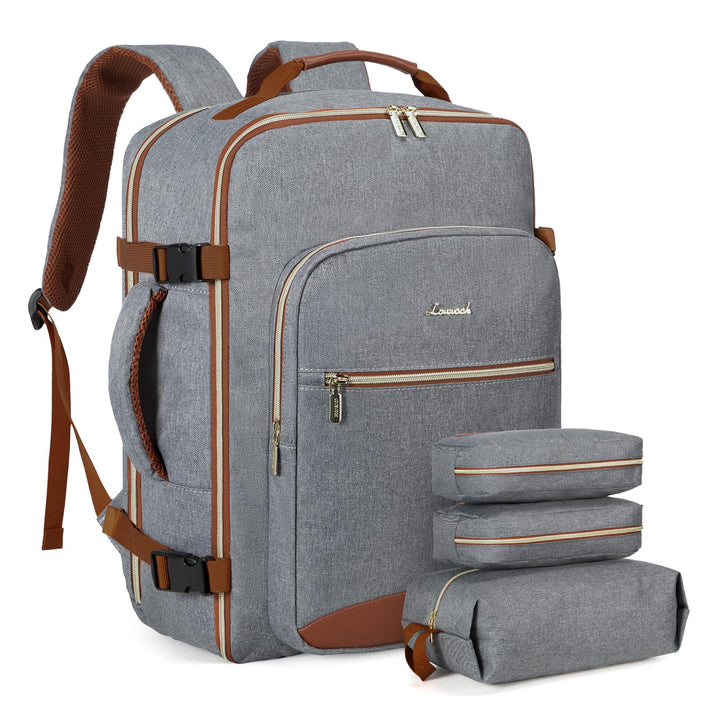 LOVEVOOK Handgepäck Rucksack Flugzeug, 40L Gross Reiserucksack Damen Kofferrucksack, Wasserdicht Rei