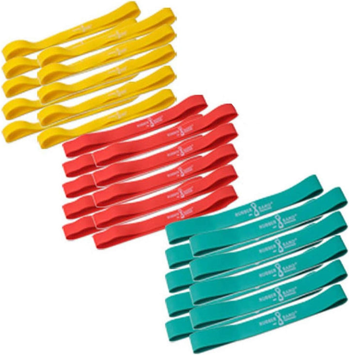 Dittmann Rubberband 30er Set 3 Widerstände Training Functional Kraft Workout Masse: 1,8 cm x 27,5 cm