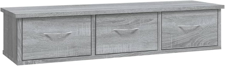 Tidyard TV Wandschrank Wandregal mit Schublade Hängeschrank TV Möbel Holzwerkstoff Grau Sonoma 88x26