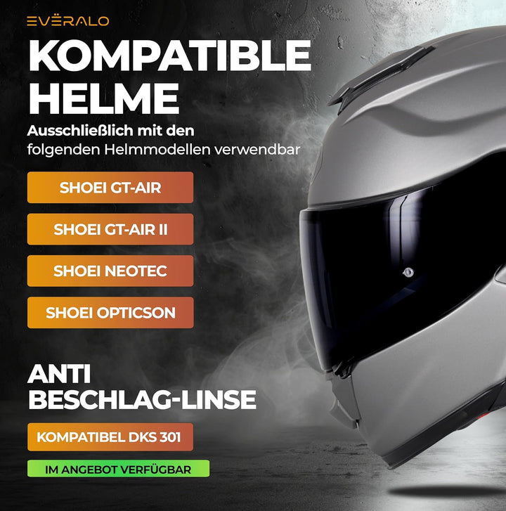 Kompatibel mit Shoei GT air Visier - Gt Air 2 - Neotec - Opticson - Cns 1 - Helmvisier Pinlock Ready