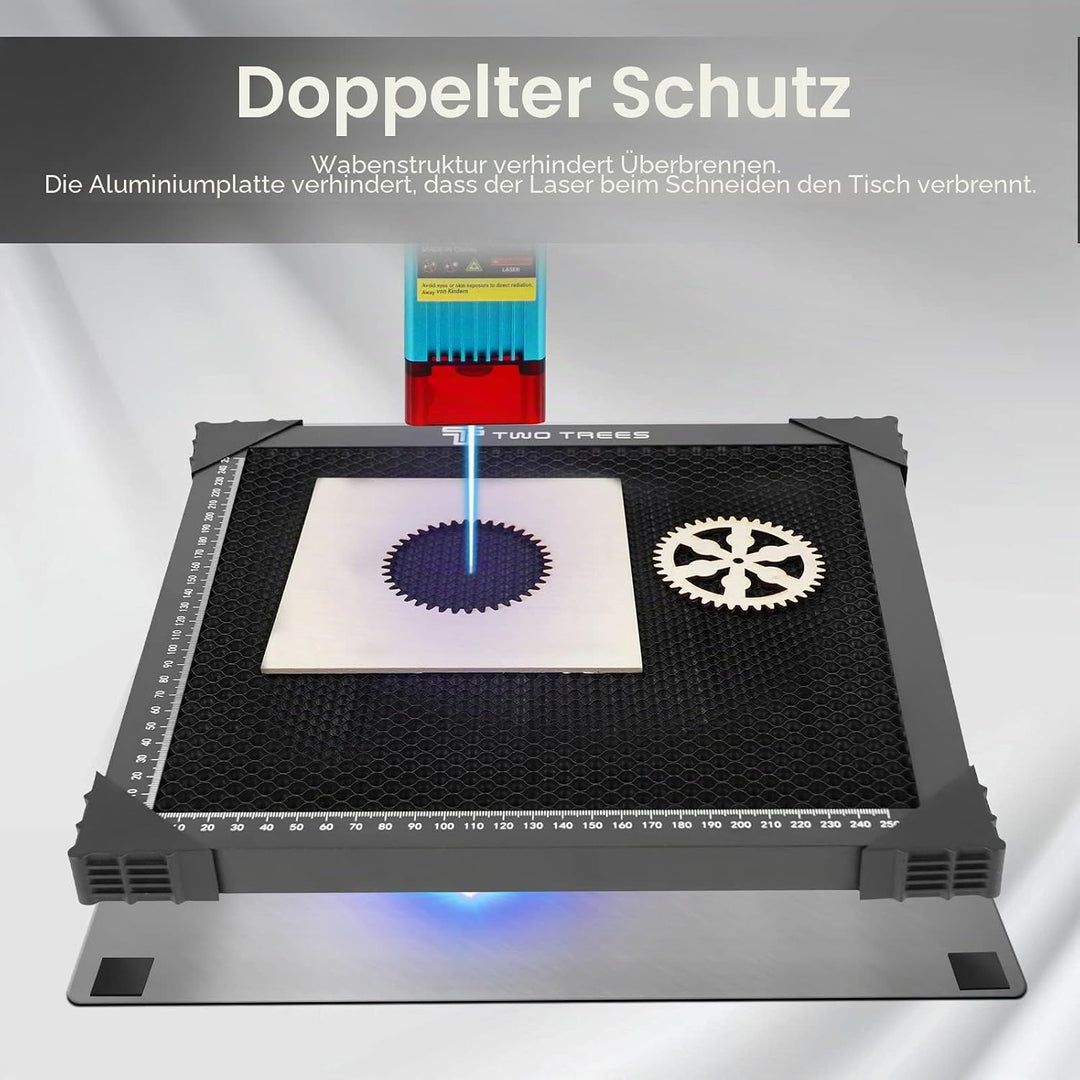 Twotrees Wabentisch 500x500mm Waben Arbeitstisch für Lasergravierer Wabenlaserbett Laser Honeycomb,