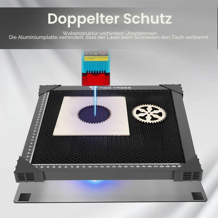Twotrees Wabentisch 300x300mm Honeycomb Waben Arbeitstisch für Lasergravierer Laser Wabenplatten mit