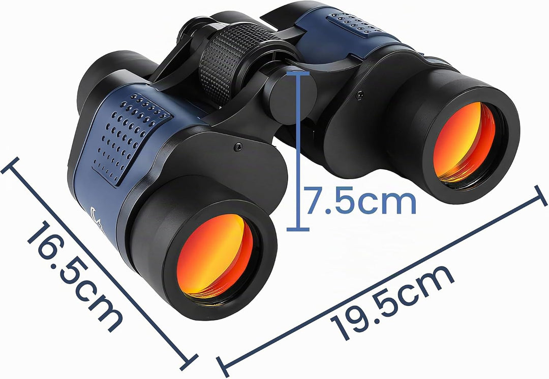 Retoo Fernglas 60x60 HD Kompakt Wasserdicht – Leichtes Gummi-Anti-Rutsch Feldstecher mit Zoom &amp; Foku