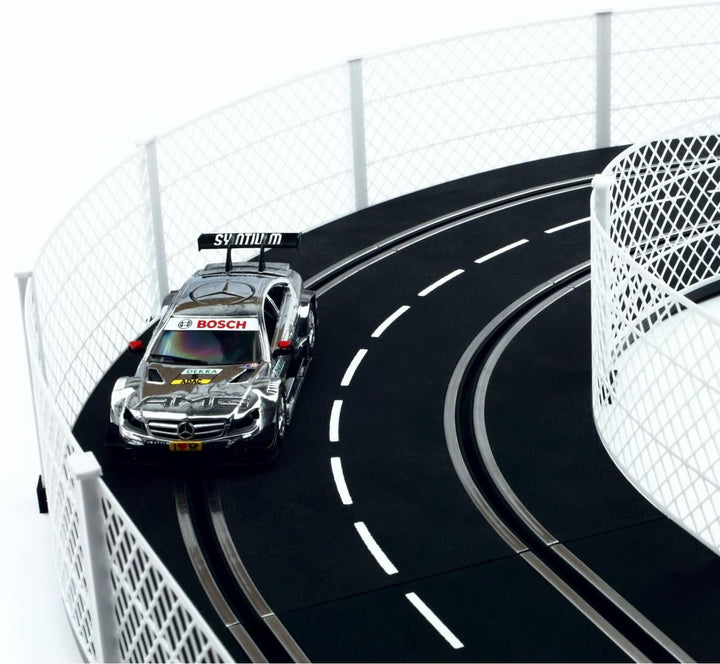 Overdrive-Racing Fangzaun System Weiss 1m kompatibel mit Carrera Digital 124 132 EVO Kurven Geraden