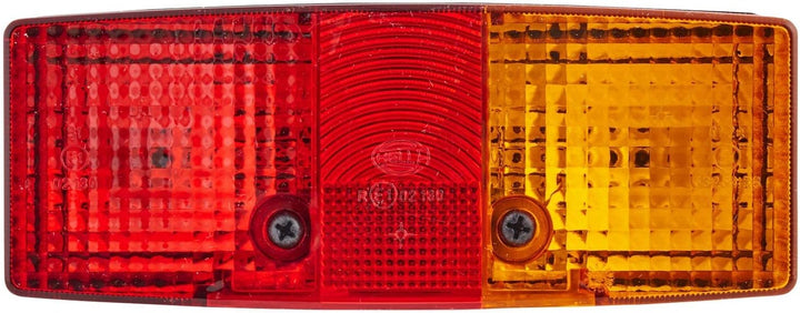 HELLA Rückleuchte - Glühlampe - 12V / 24V - Anbau/geschraubt - ECE - Lichtscheibenfarbe: rot/gelb/we