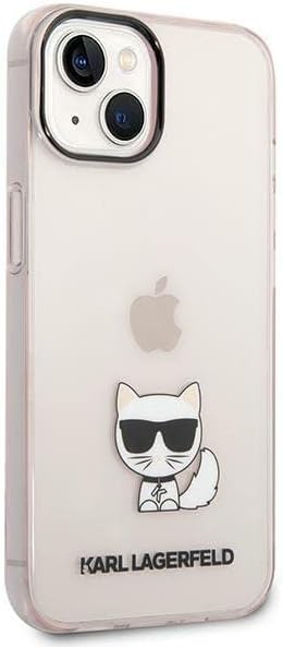 KARL LAGERFELD KLHCP14SCTTRI hülle für iPhone 14 6,1" hardcase rosa/pink Transparent Choupette Body