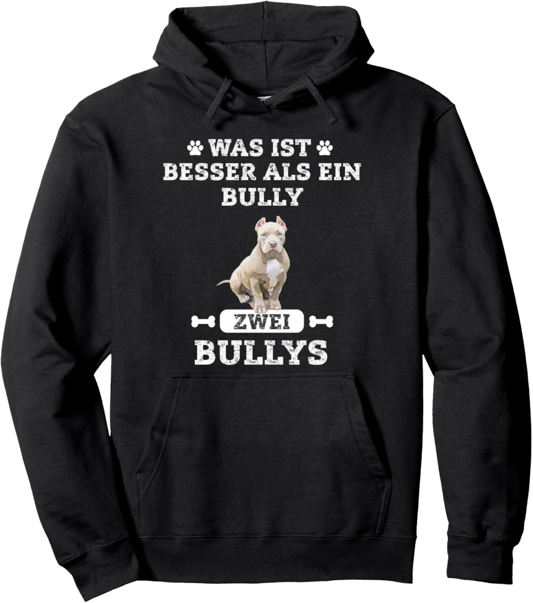 Zwei Bully Hunde Design - Damen Herren Bully Geschenk Pullover Hoodie