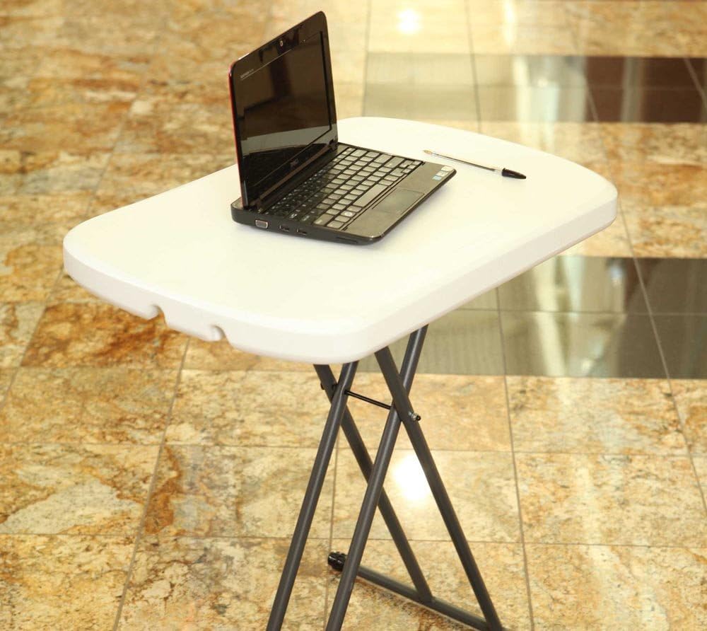 LIFETIME 92101 - Höhenverstellbarer Klapp-Beistelltisch 66x46x61-71 cm