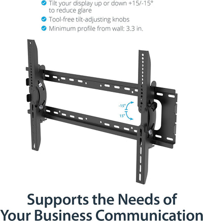 StarTech.com Supporto da parete per TV a schermo piatto da 32 "a 75" - Inclinabile - Acciaio - Staff