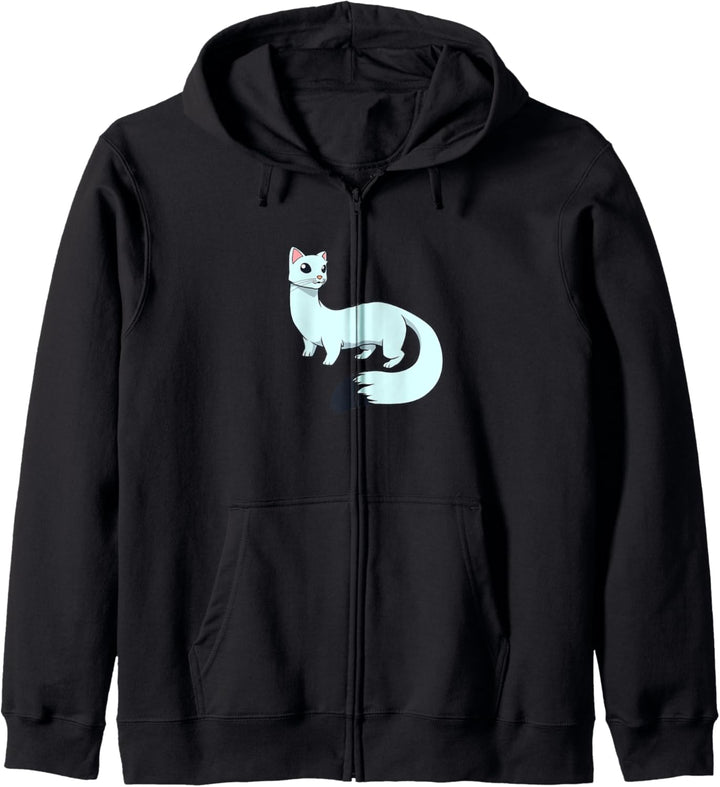 Kawaii Hermelin Kapuzenjacke