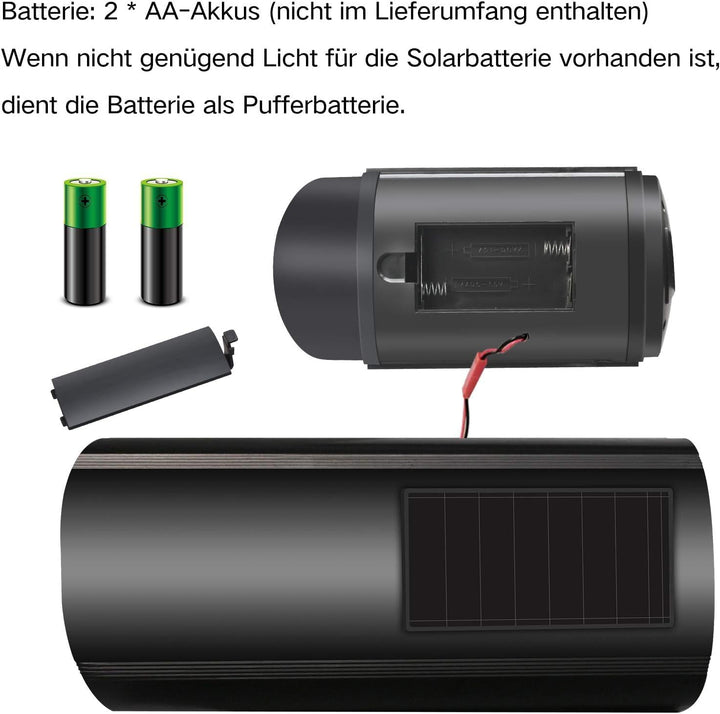 4 Stück Dummy Kamera Solar Betriebene Simulierte Dummy Surveillance Sicherheit Kamera mit Blinkendem
