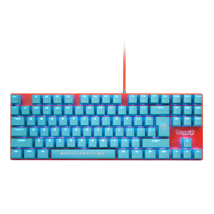 FRTEC - Dragon Ball Wired Mechanical Keyboard Mechanische Tastatur mit Anti-Tangle-Kabel, TKL-Blauer