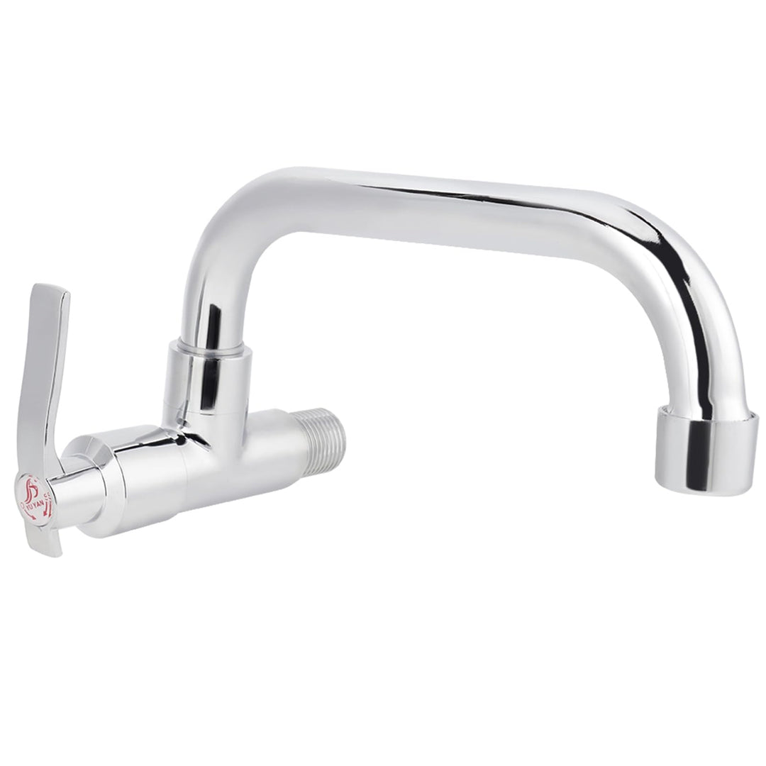 Einzelne Kaltwasserhahn, G1/2in Küchenarmatur Wandmontage Wasserhahn für Badezimmer Küche (20cm) LQ-