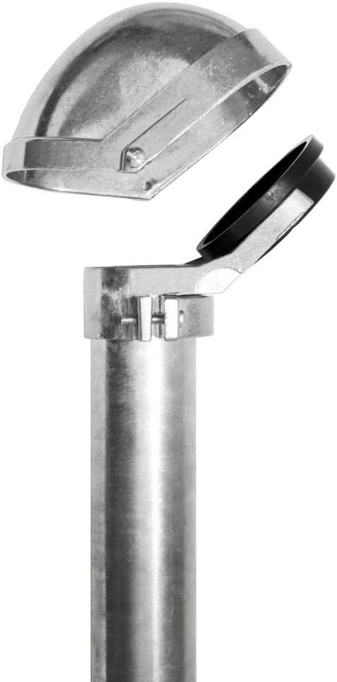 PremiumX Mastkappe mit Kabeldurchführung Aluminium für SAT Dachsparrenhalter Wandhalter Mast Durchme