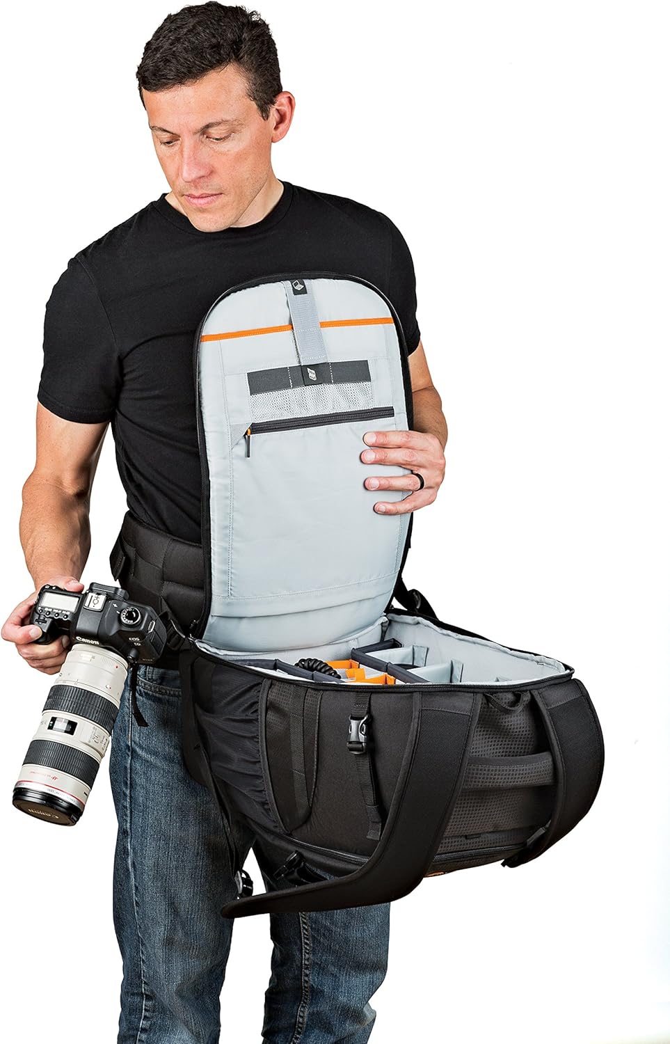Lowepro Flipside Kamerarucksack für spiegellose DSLRs, Reflex Kameras und Mehreren Objektiven,kompak