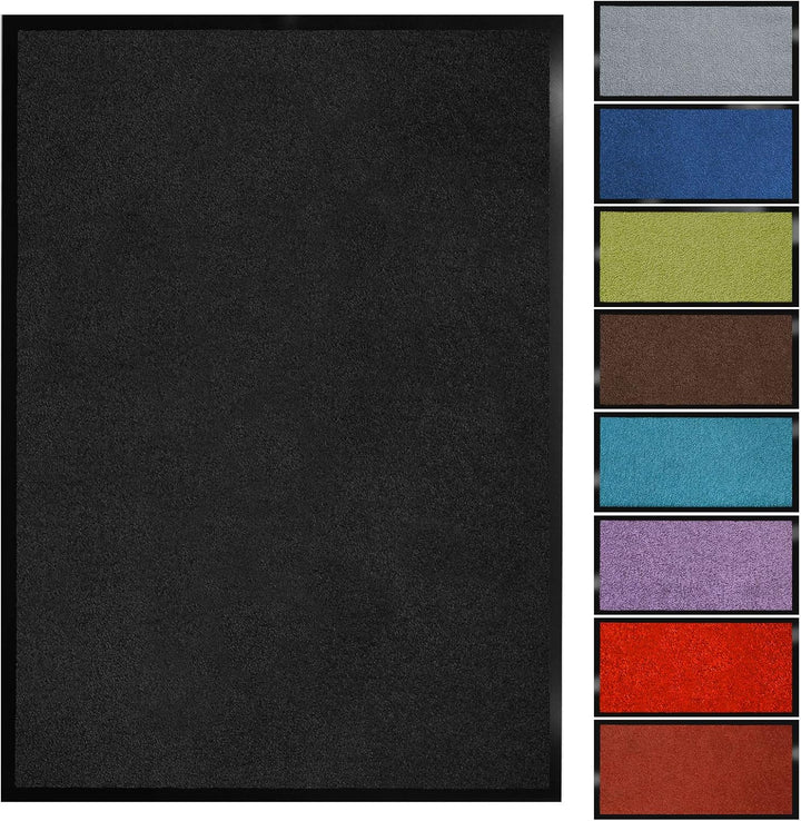 Floordirekt Schmutzfangmatte Monochrom | Fussmatte in 10 Grössen & 8 Farben | Türmatte für innen & a