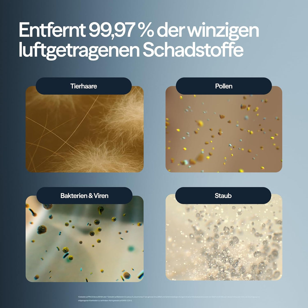BLUEAIR Luftreiniger für mittlere Räume, reinigt 172 m² in 1h, HEPASilent Luftwäscher für Haus, Haus