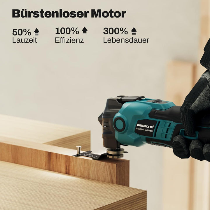 Multifunktionswerkzeug Kompatibel mit Makita 18V Akkus, Bürstenloser DIY Oszillationswerkzeug mit Dä