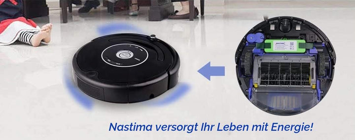 NASTIMA Xlife Lithium-Ionen-Akku, 14,4 V, 5200 mAh, kompatibel mit iRobot Roomba 985 980 966 960 895