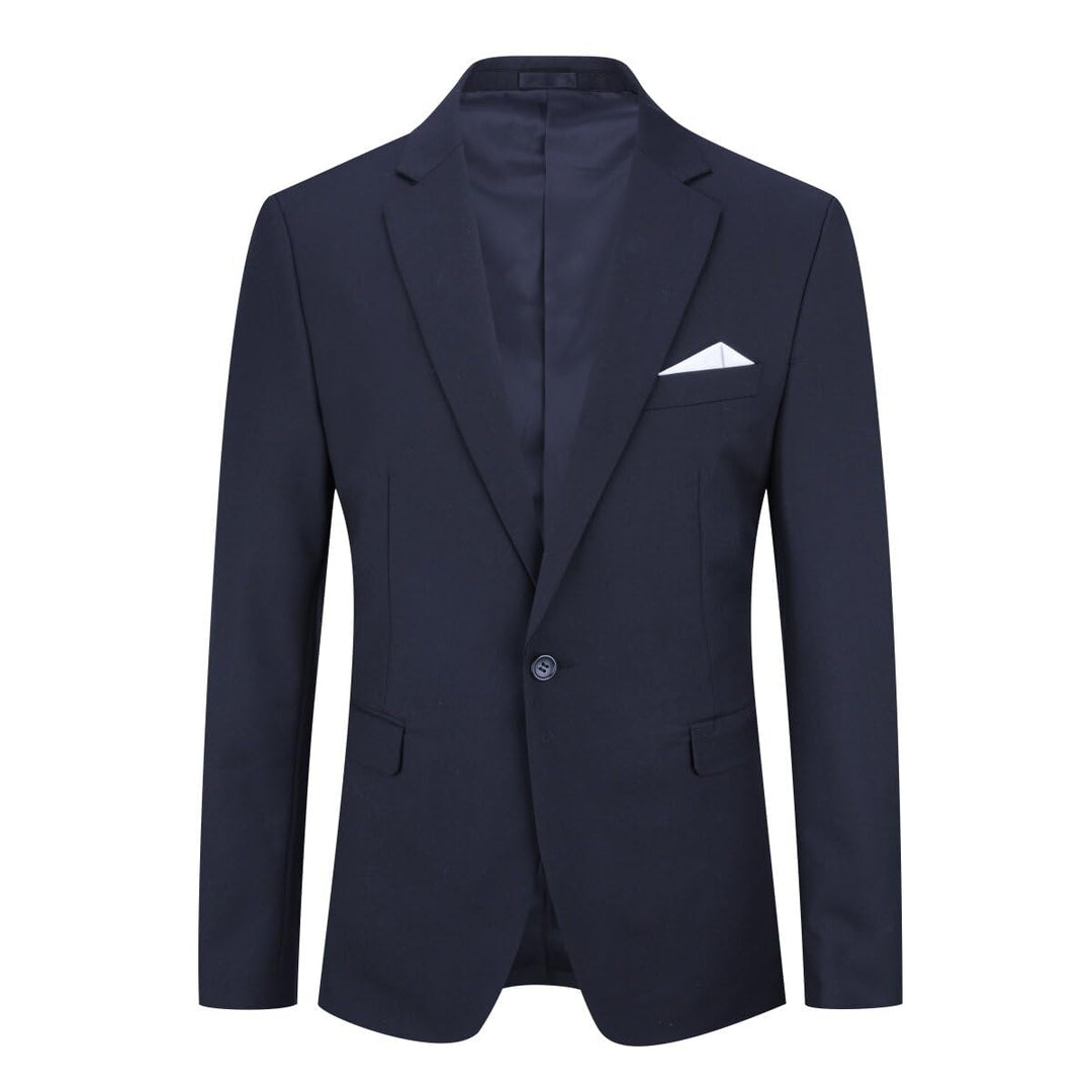 YOUTHUP Herren Sakko Slim Fit Anzugjacke für Business Hochzeit Eleganter 1 Knöpfen Blazer S Navy, S