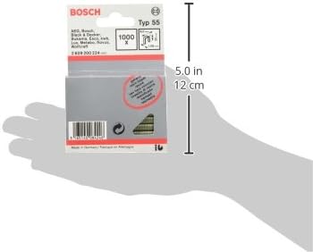 Bosch Professional 1000x Schmalrückenklammer Typ 55 Geharzt (Paneelen, Holzleiste, 6 x 1,08 x 30 mm,