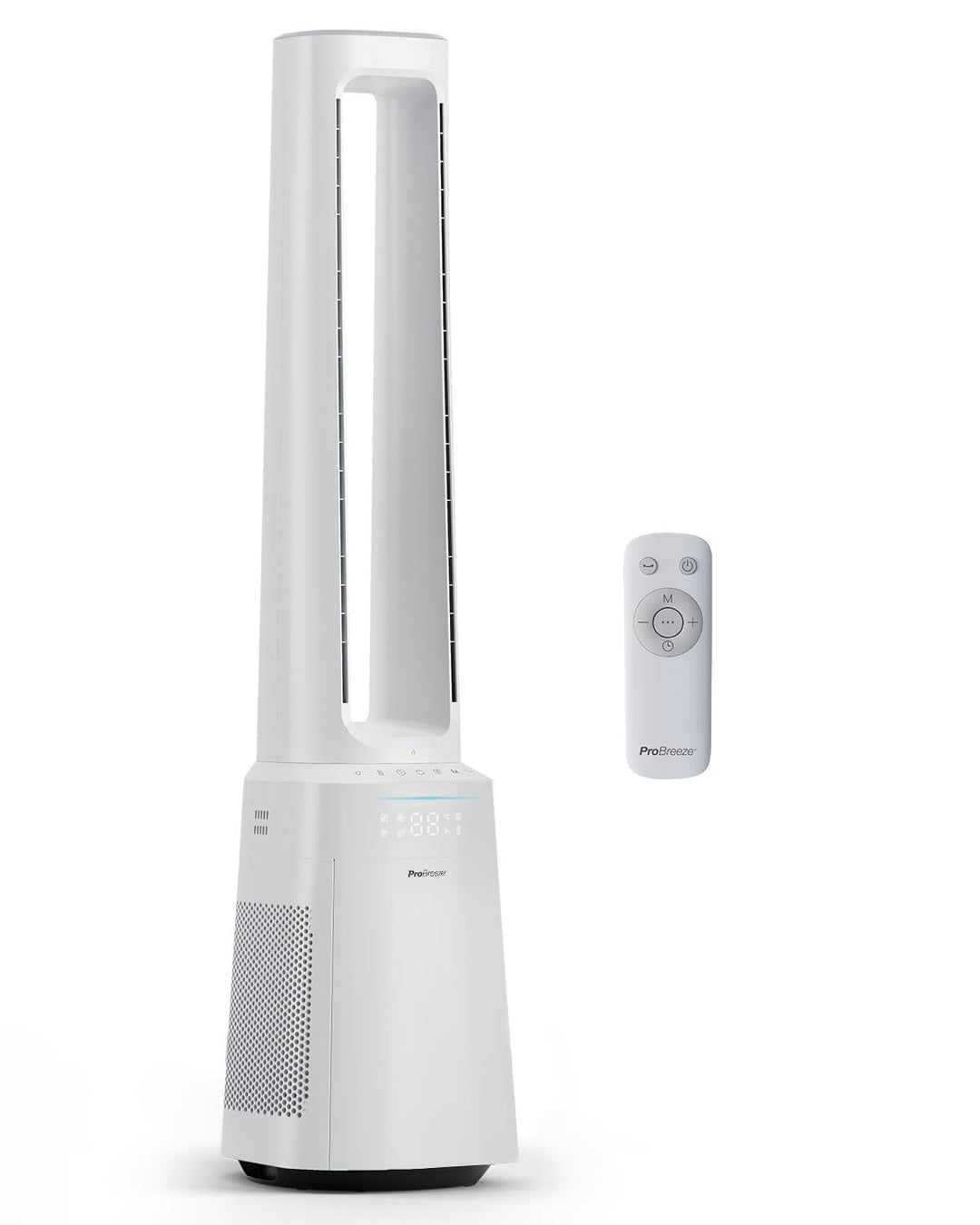 Pro Breeze 105cm rotorloser Ventilator mit Luftreiniger, Turmventilator sehr leise mit Fernbedienung