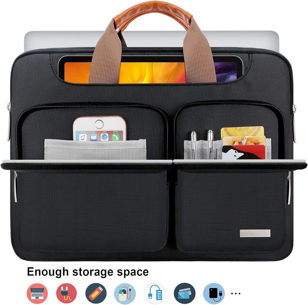 Lacdo wasserabweisende Laptop-Hülle Tasche 15 Zoll Neu MacBook Air Schwarz, 15 Zoll Neu MacBook Air