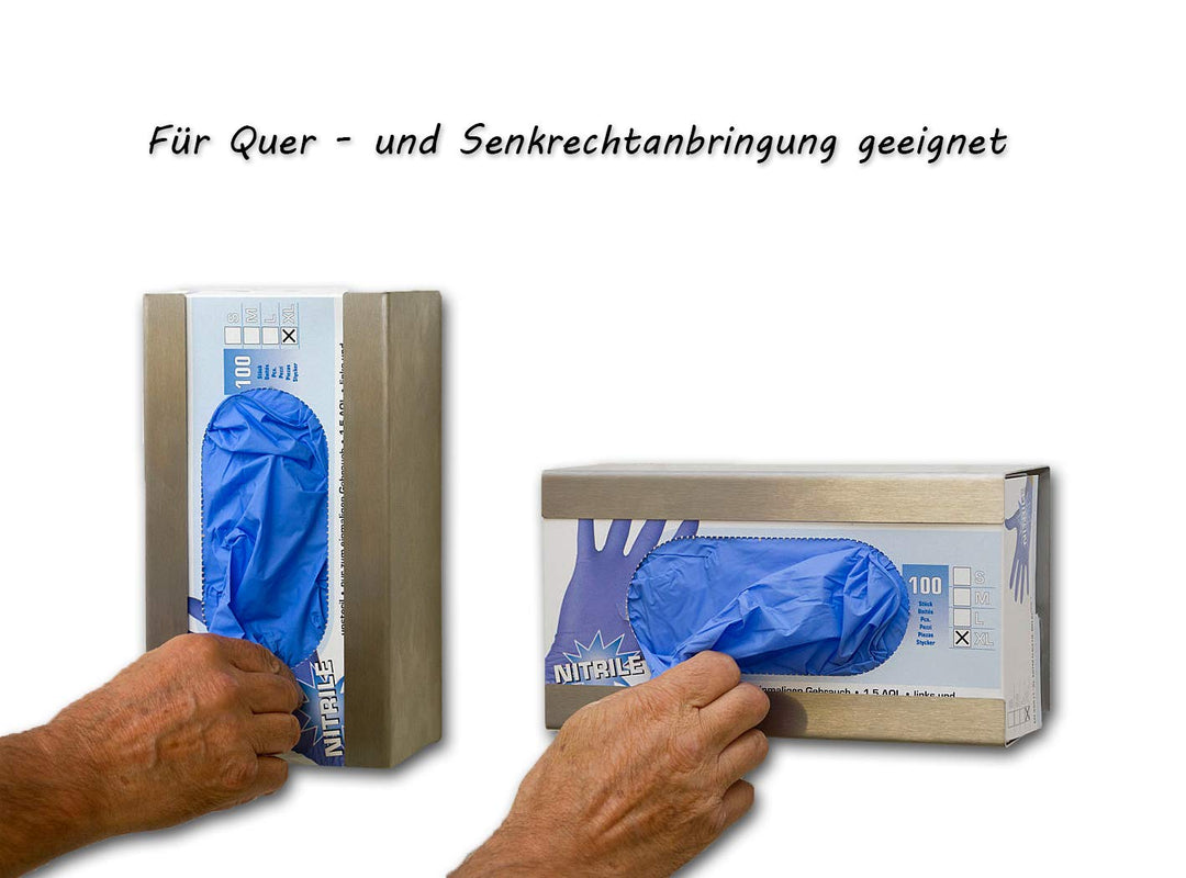 Wandhalter für Einmalhandschuhe Edelstahl Handschuhspender Einweghandschuhe 25 x 13,5 x 10,5 cm