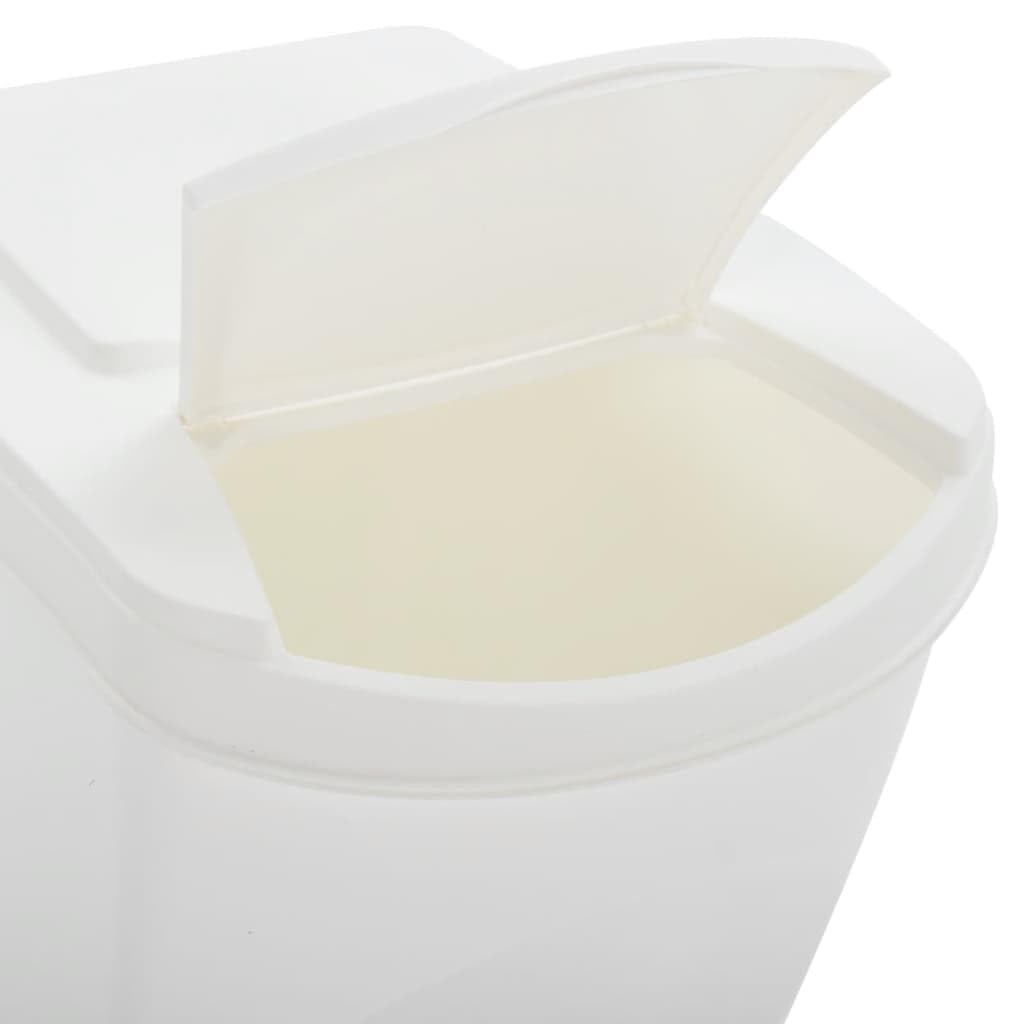 vidaXL Stapelbare Mülleimer 4 Stk. Weiss 100 L Polypropylen, Abfalleimer, Abfallbehälter, Abfalleime