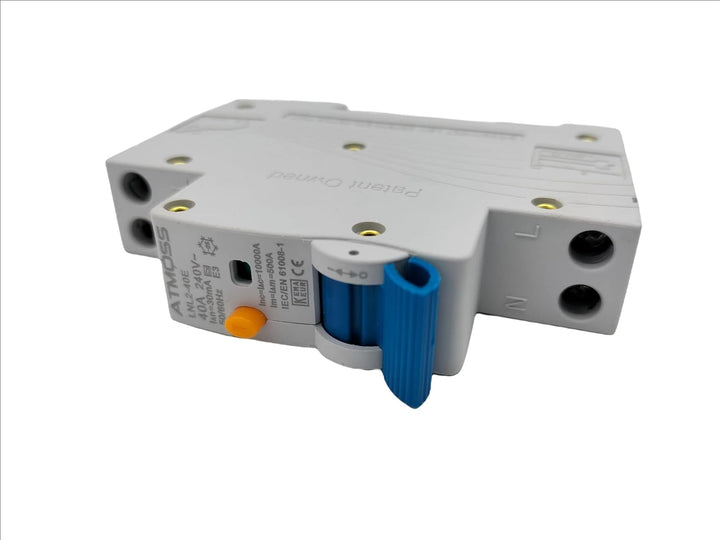 RASMACOR | FI-Schutzschalter 2-Polig 40A (1 Polig+N) FI | FI Fehlerstrom-Schutzschalter 1 Modul | Ty