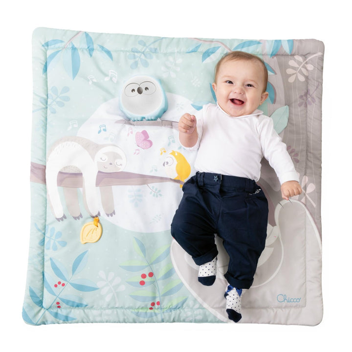 Chicco, Spielmatte 2in1, Elektronisches Paneel, Lichter, Geräusche und Klassische Musik, Tag- und Na