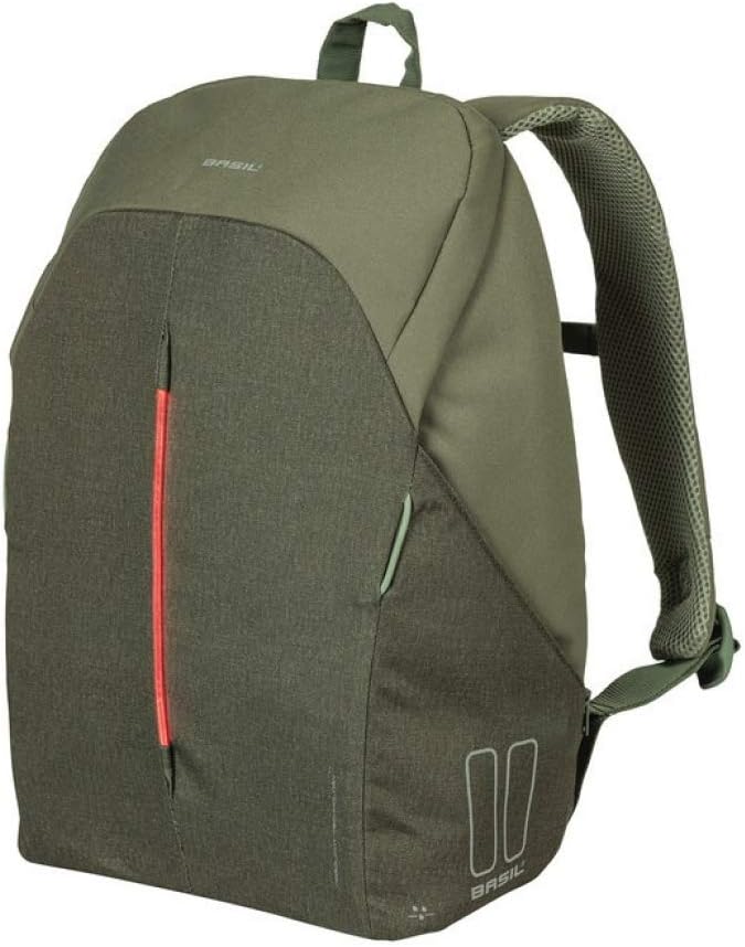 Basil Unisex B-safe Fahrradrucksack (1er Pack) 29x14x45cm Olivgrün, 29x14x45cm Olivgrün