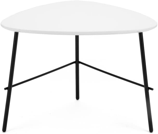 Tisch Wohnzimmertisch Couchtisch Holz Metall Weiss Grau Schwarz Sofatisch Magali Farbe Weiss, Grösse
