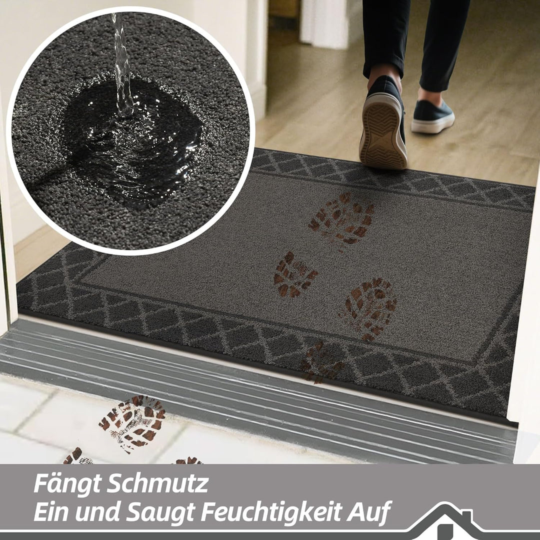 BEQHAUSE Fussabtreter Innen, Fussmatte, Schmutzfangmatte Waschbar, TPR rutschfest Fussabtreter Innen