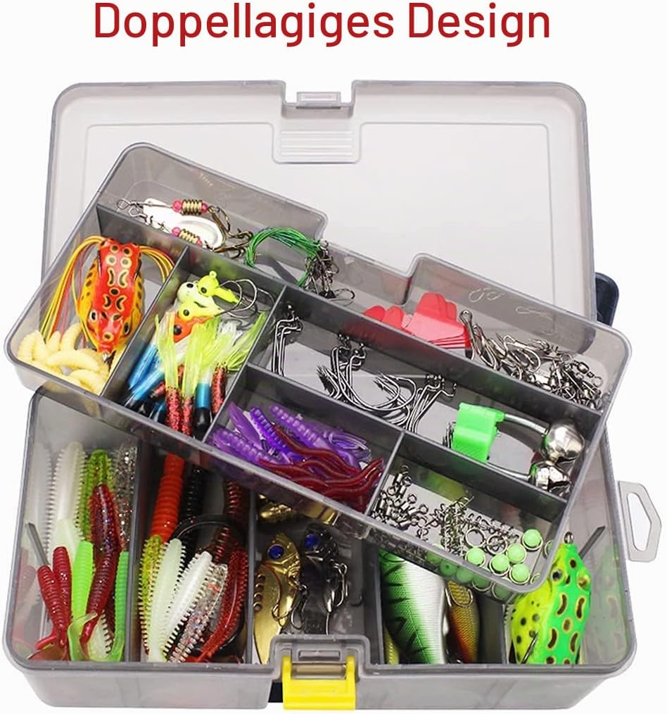 Fischköder Kunstköder Set, Angelköder Meer Wobbler Gummifisch Minnow Crankbait Barsch Forelle Hecht