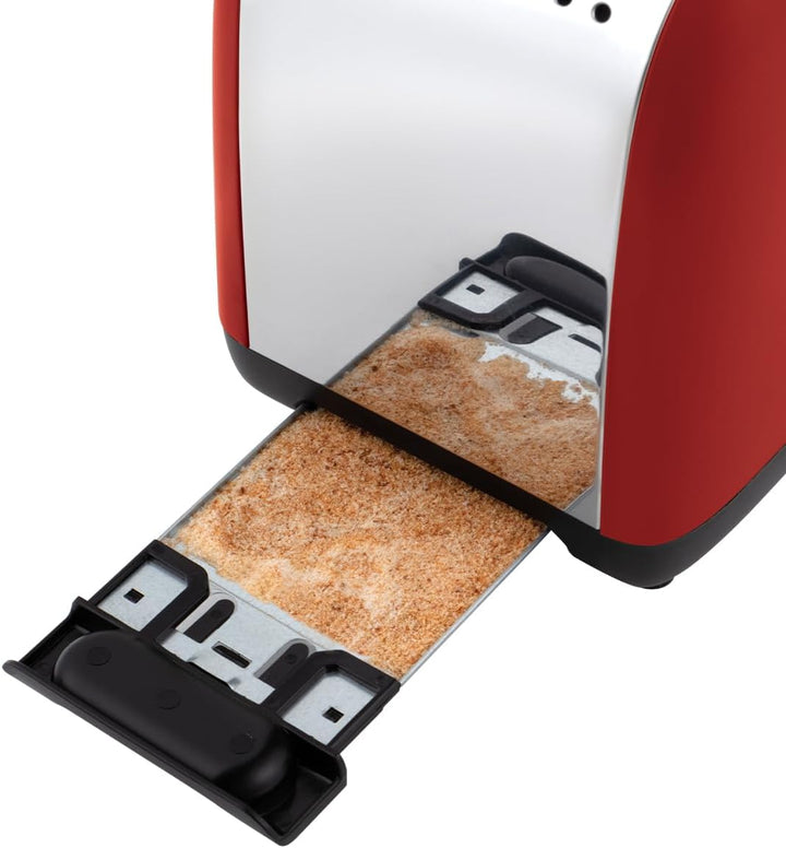 Russell Hobbs Toaster [für 2 Scheiben] Colours Plus Edelstahl Rot (extra breite Toastschlitze, inkl.