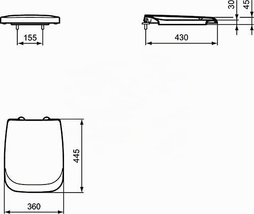 Ideal Standard T663801 Ventuno WC-Sitz mit Softclosing, mit Softclosing