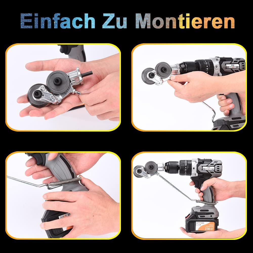 Elektrischer Bohrplattenschneider,Metallknabber-Bohraufsatz mit Adapter,lektrischer Bohrmaschinen Pl