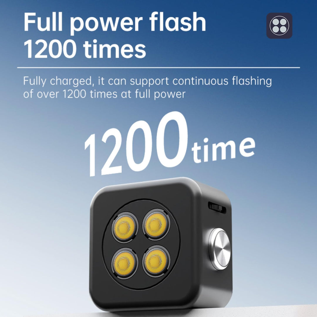 Funmount Externes Smartphone-Blitzlicht 18W mit 3W Dauerlicht · Magnetische Handy Fotolampe · Synchr